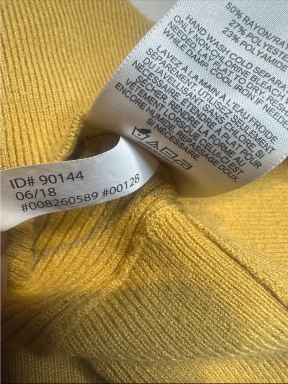 Keyhole Ribbed Mustard Pullover L Express Sweater - Picture 6 of 6